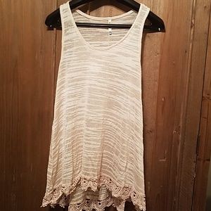 Sheer knit tank